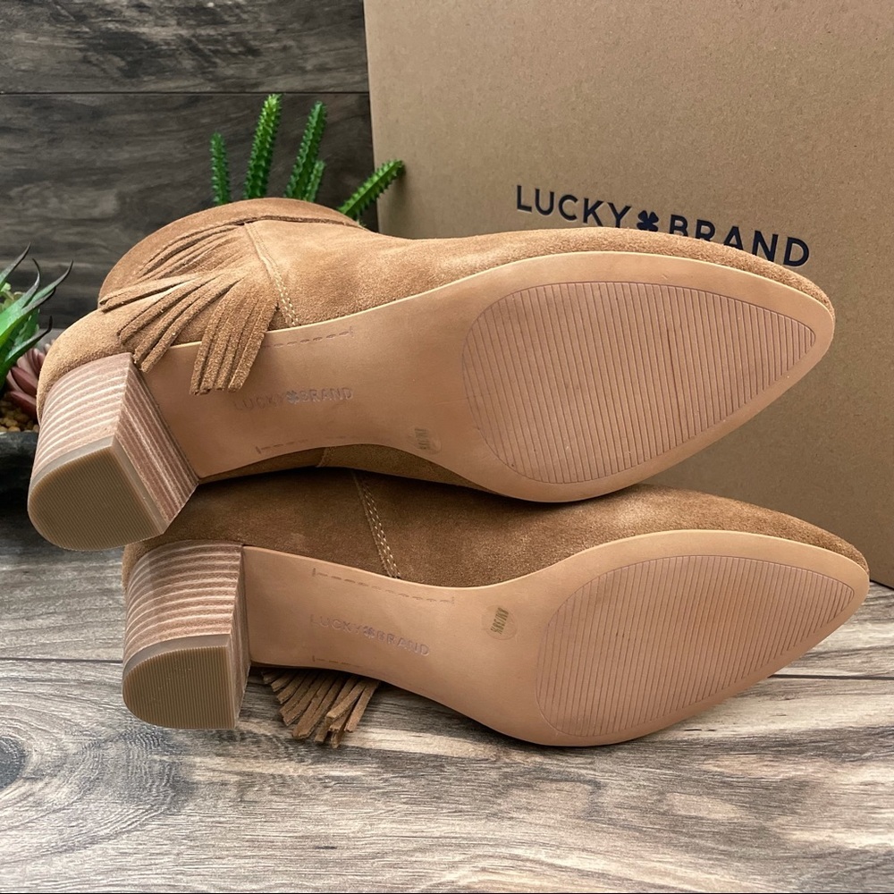 NIB Lucky Brand Zakina Side Fringe Ankle Bootie - Picture 11 of 11